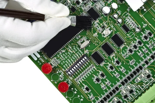 Cleaning PCB pads after SMD removal.