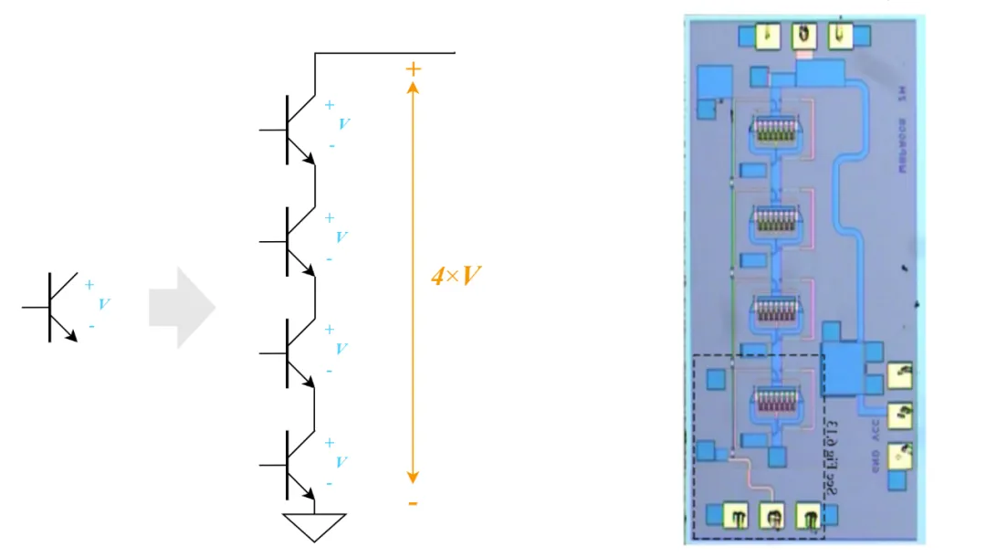 Typical circuit and example of voltage combining