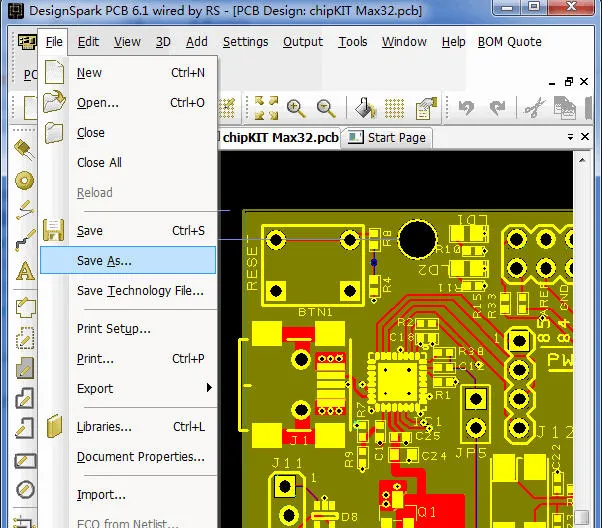 PCB design software interface for embedded component placement