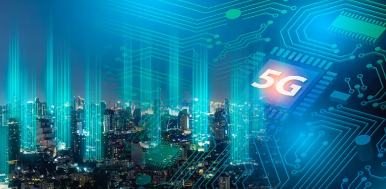 PCB design for high-speed 5G communication optimized by AI.