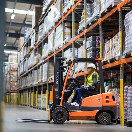 Busy warehouse environment with forklifts and equipment highlighting harsh conditions for PCBs