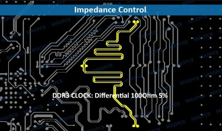 PCB trace routing with impedance control for signal integrity