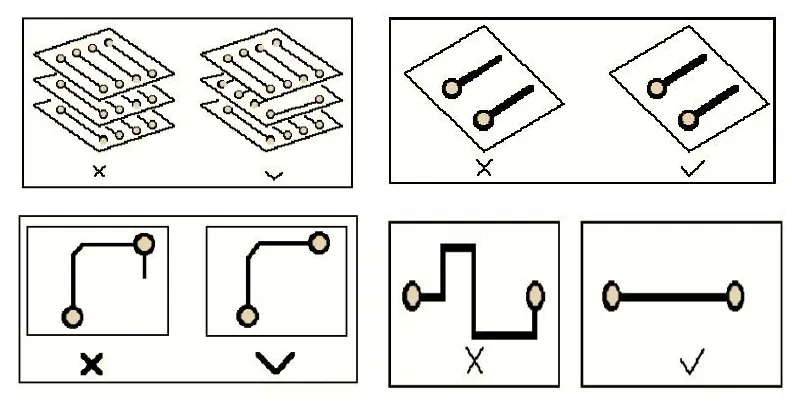 Comparison of cost-optimized single-sided PCB design versus a complex layout