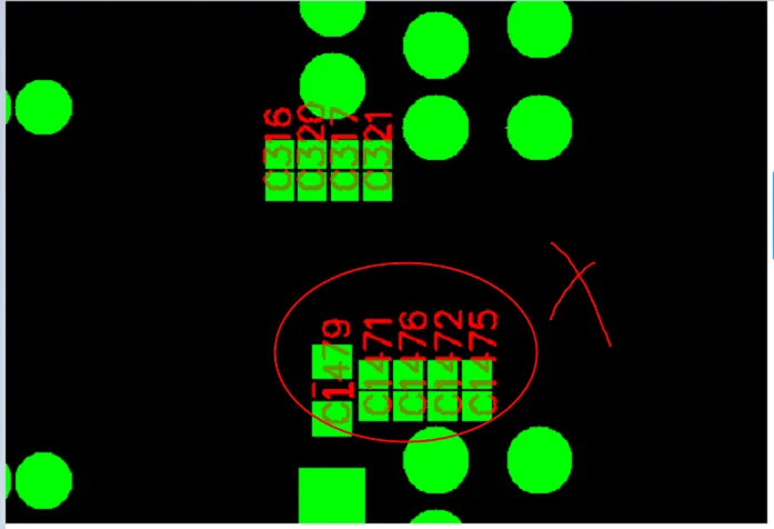 Examples of PCB legend printing defects including smearing, misalignment, fading, and incomplete printing.