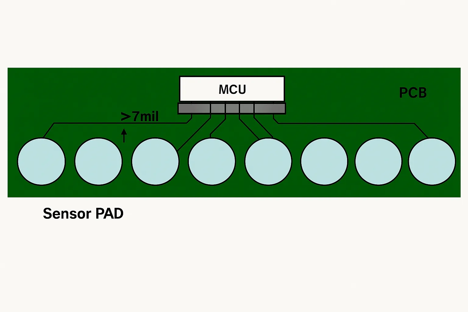 Ideal touch pad layout