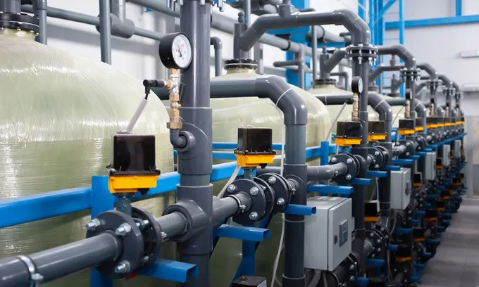 Water treatment facility control panel in a humid environment