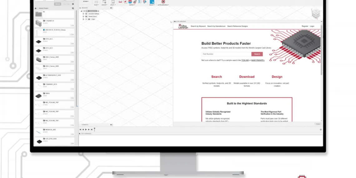 PCB designer accessing online library