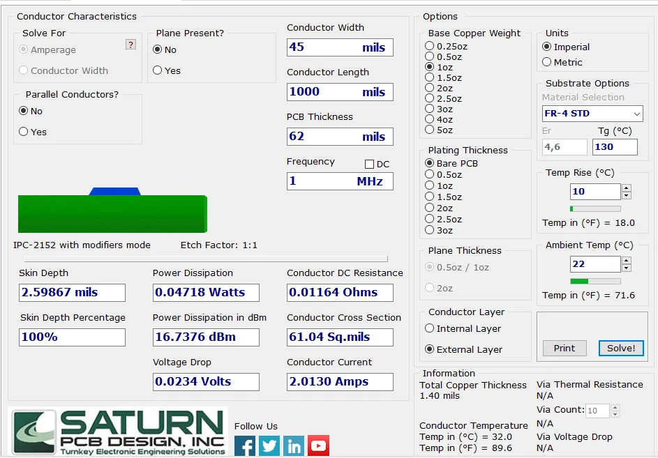 trace width calculator tool