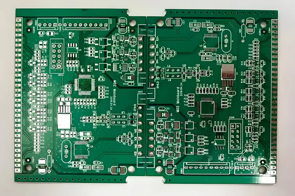 Depaneled PCB with clean edges after optimized breakaway tab design.