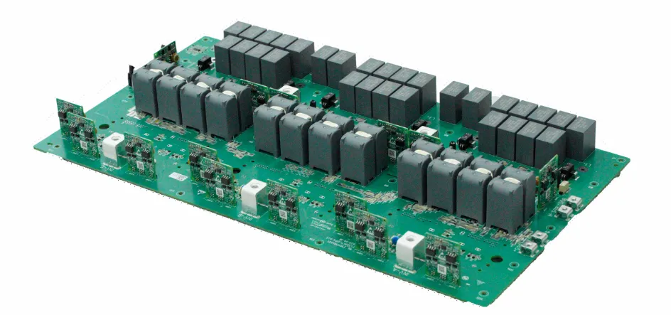 Large PCB board used in industrial control systems showcasing maximum size capabilities.