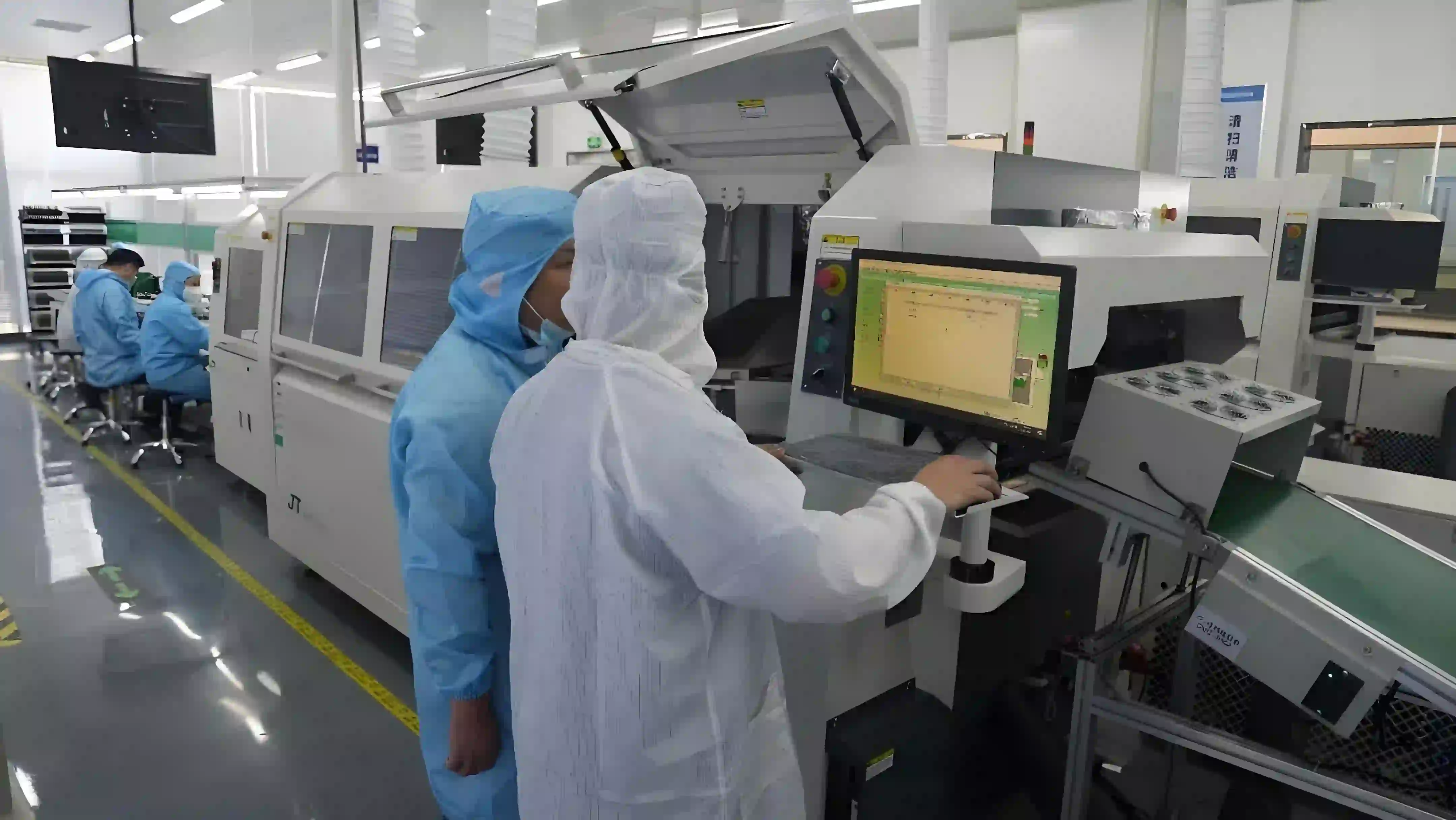Quality control inspection of PCB after wave soldering for through-hole components