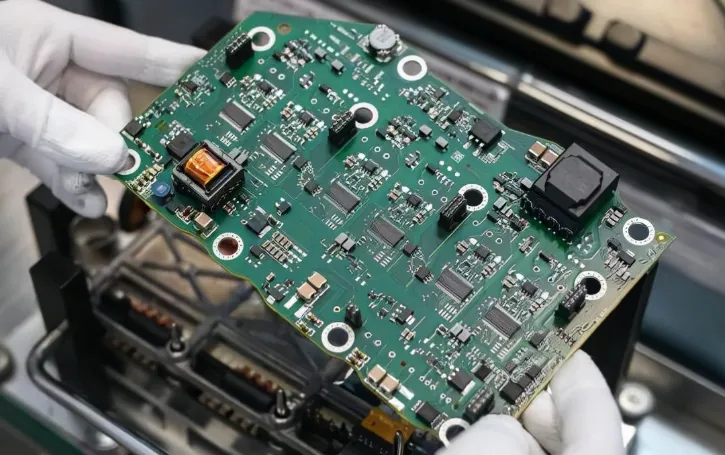 Repaired parking system PCB installed in control unit