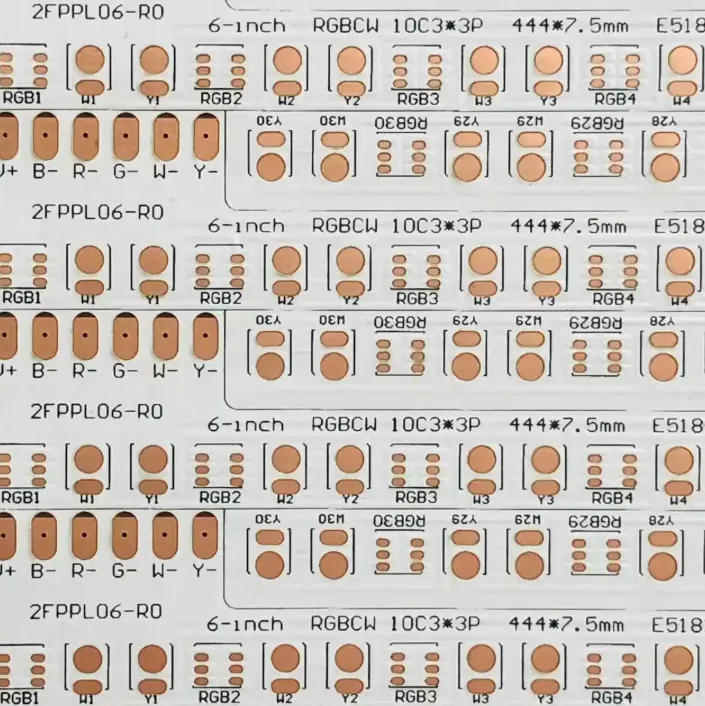 Planning diagram for LED strip PCB design with component layout.