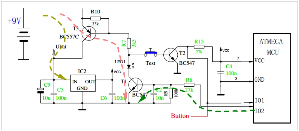 MCU latches the power on