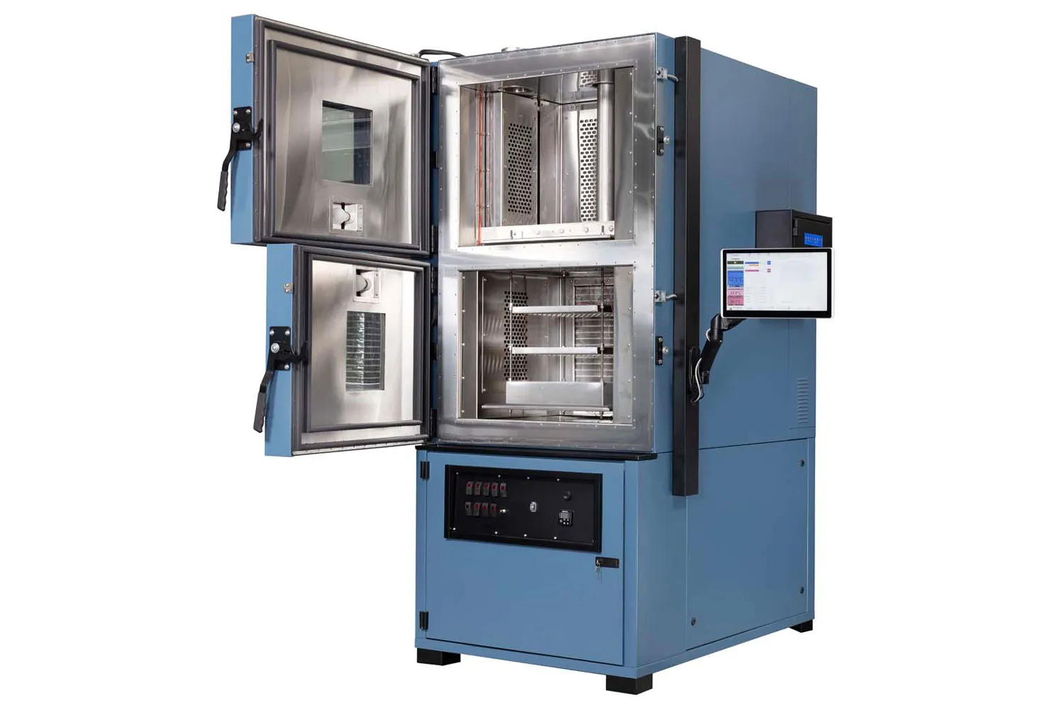 PCB undergoing thermal cycling to simulate automotive high temperature conditions