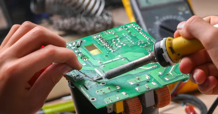 Soldering repair on parking system PCB