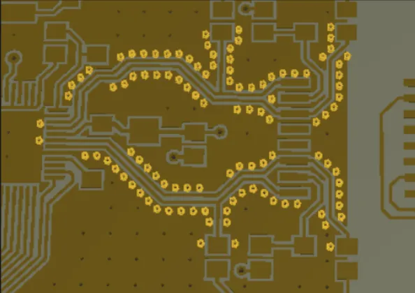 Via Stitching Pattern Around IC