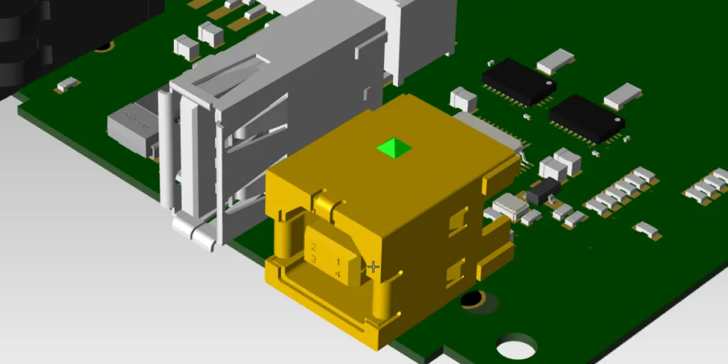 3D PCB Component Placement Example