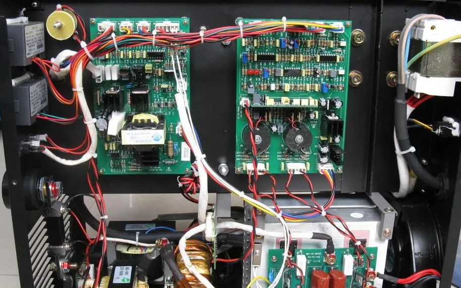 Power supply PCB integrated into industrial equipment for reliable performance.