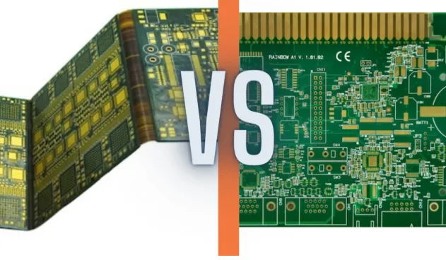 Comparison of traditional PCB vs. mmWave PCB design showing trace and layer differences