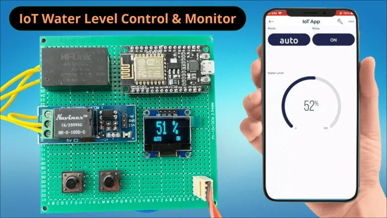 IoT water treatment control PCB with sensors