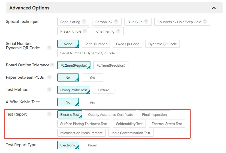 Choose test report for additional assurance