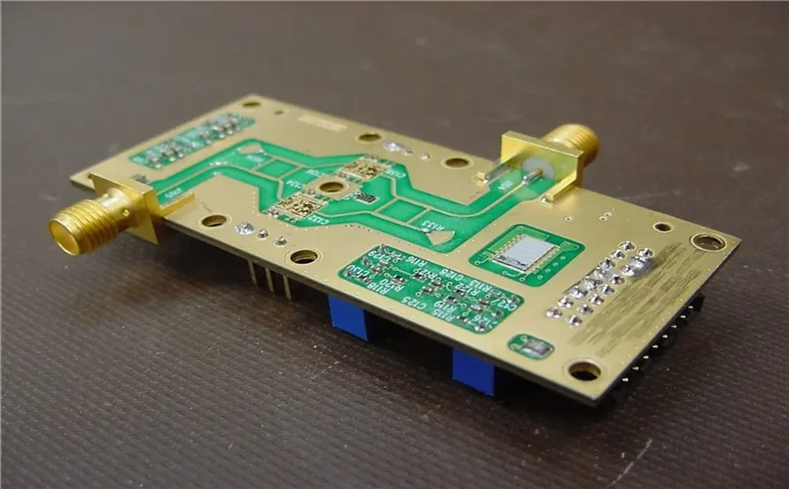 High-frequency RF PCB with optimized surface finish for signal integrity.