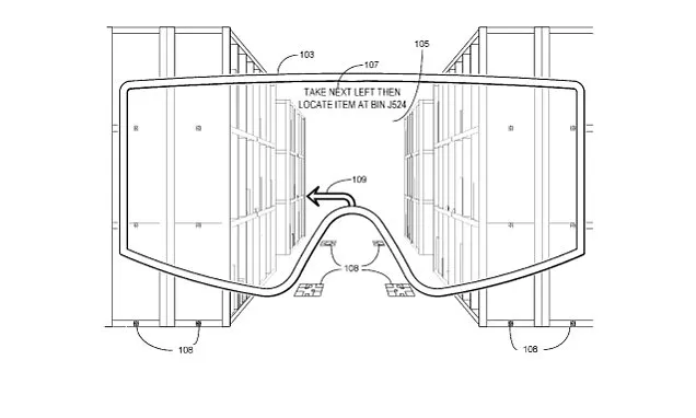 Amazon Patent for AR Safety Glasses for Warehouse Use