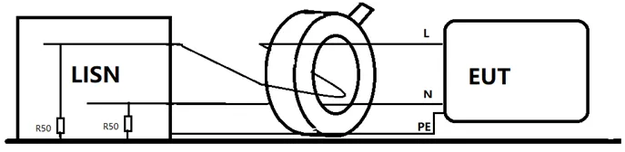 Testing differential-mode with current probe