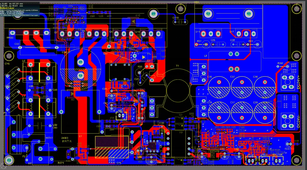 Diagram of PCB trace and ground plane for impedance control in stackup design.