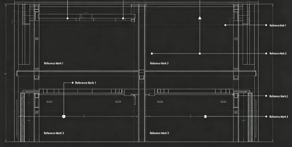 Illustration of recommended fiducial positions on a multi-board panel