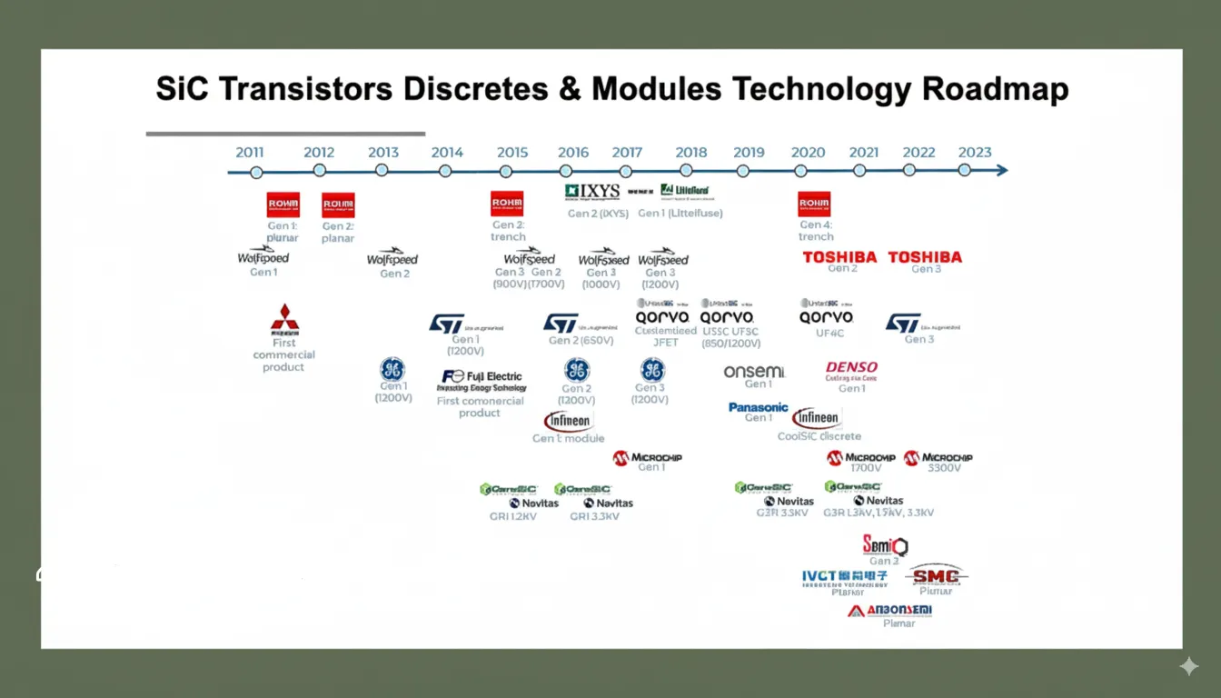 SiC Transistors Discretes & Modules Technology Roadmap