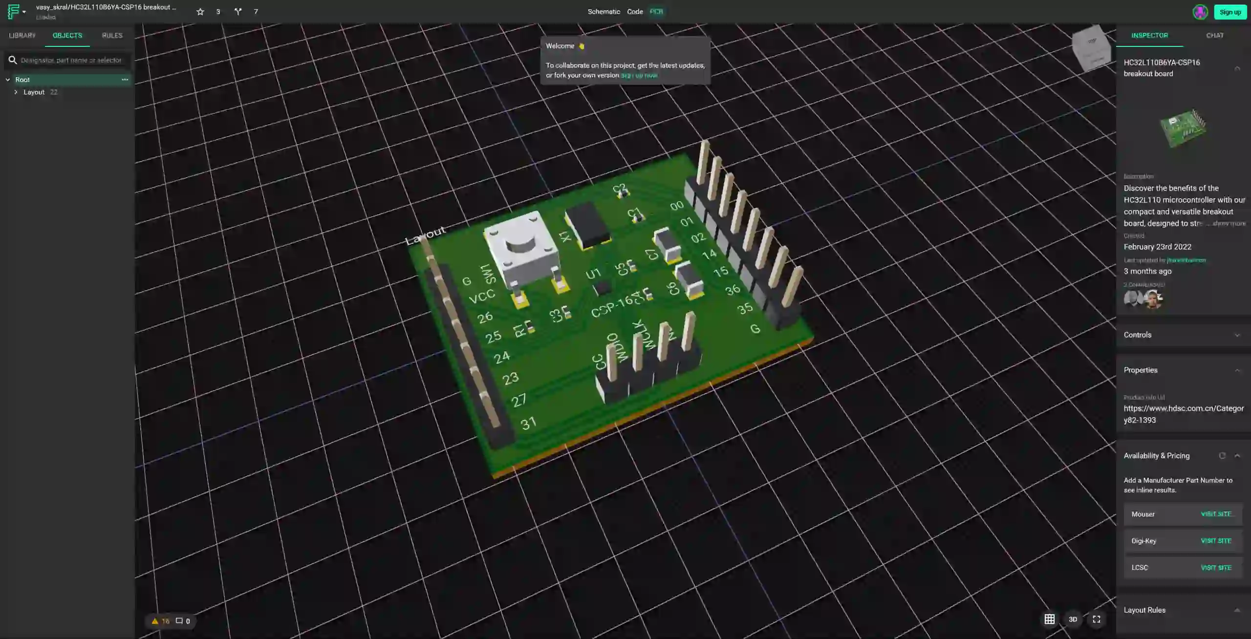 Custom PCB design for DIY AI accelerator in layout software