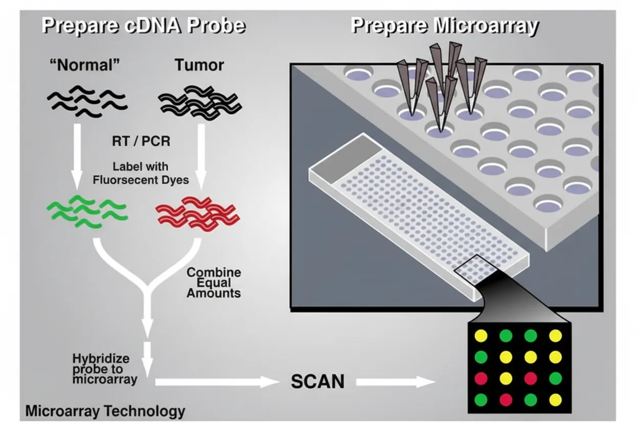 spotted glass slide microarray