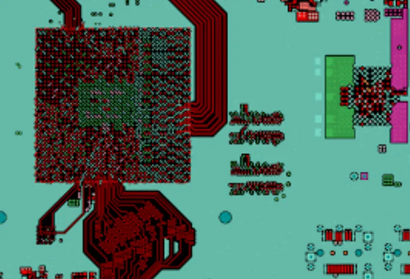 PCB layout design with high-speed signal traces for retail display