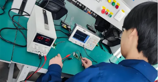 Hand soldering workstation setup for electrical engineers.