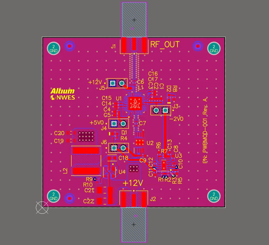 RF Amplifier PCB Layout Example