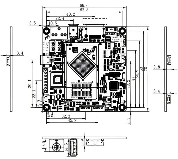 Setting custom PCB dimensions in online design software.