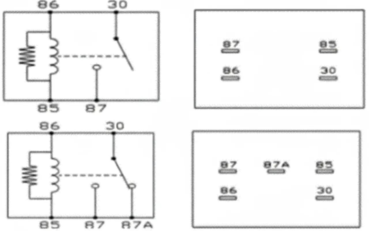 SPST and SPDT relay diagrams