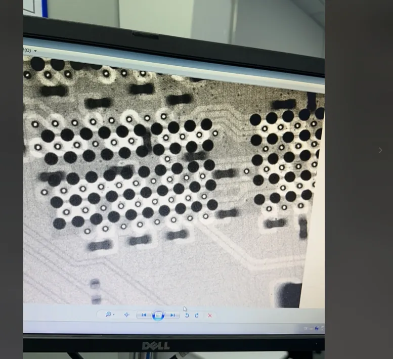 X-ray inspection of BGA solder joints on PCB