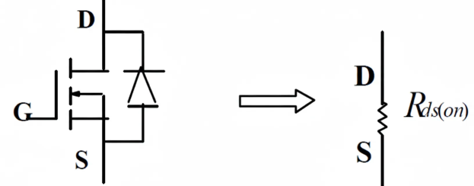 Reverse conduction equivalent circuit, gate controlled