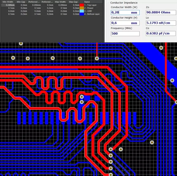 Microstrip and stripline trace width comparison for impedance matching in high-speed PCB design
