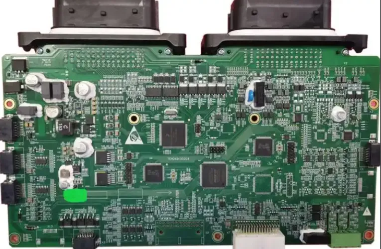 Parking system PCB with components for troubleshooting