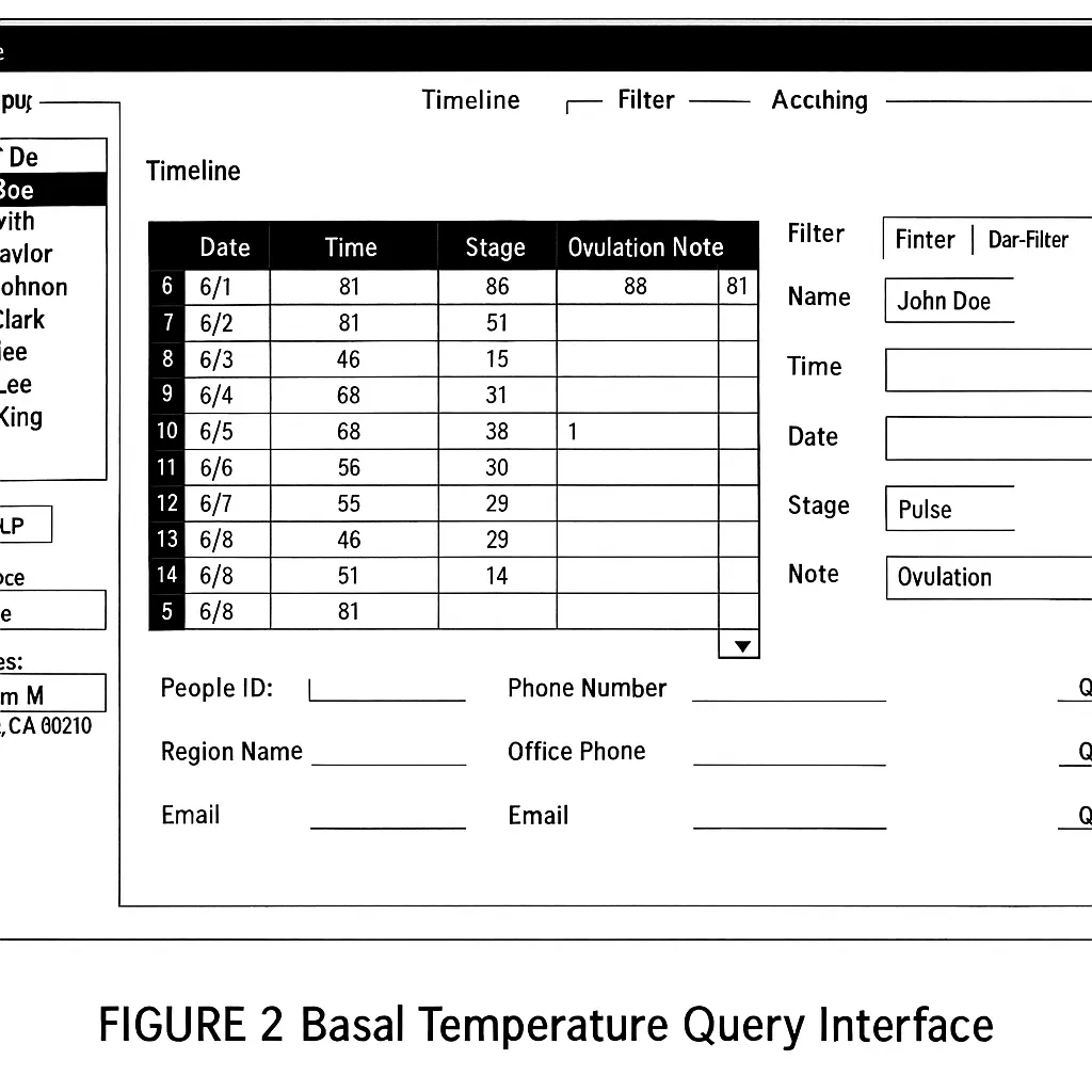 EMR temperature sheet interface