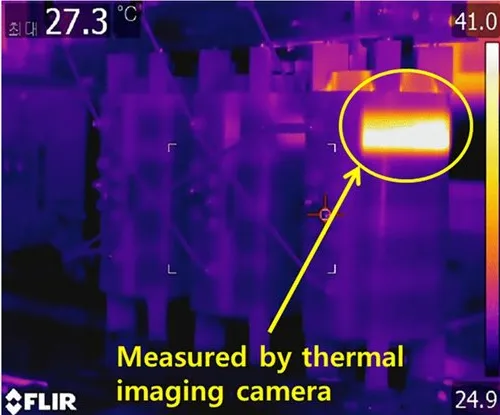 Thermal camera image short circuit.
