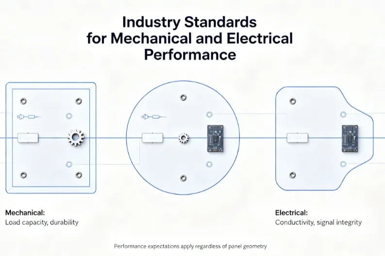 Industry standards guide the mechanical and electrical performance expectations regardless of panel geometry.