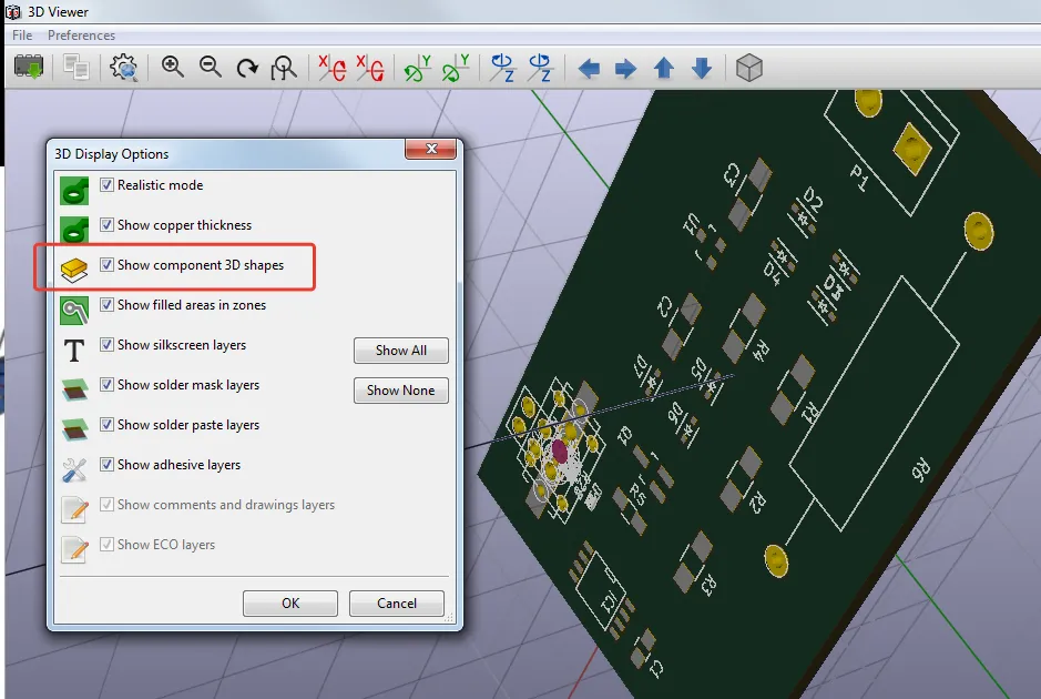 Online PCB design tool interface for beginner PCB design