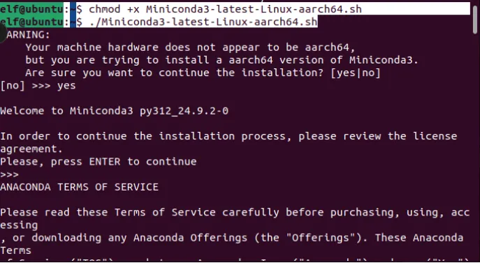 Anaconda installation
