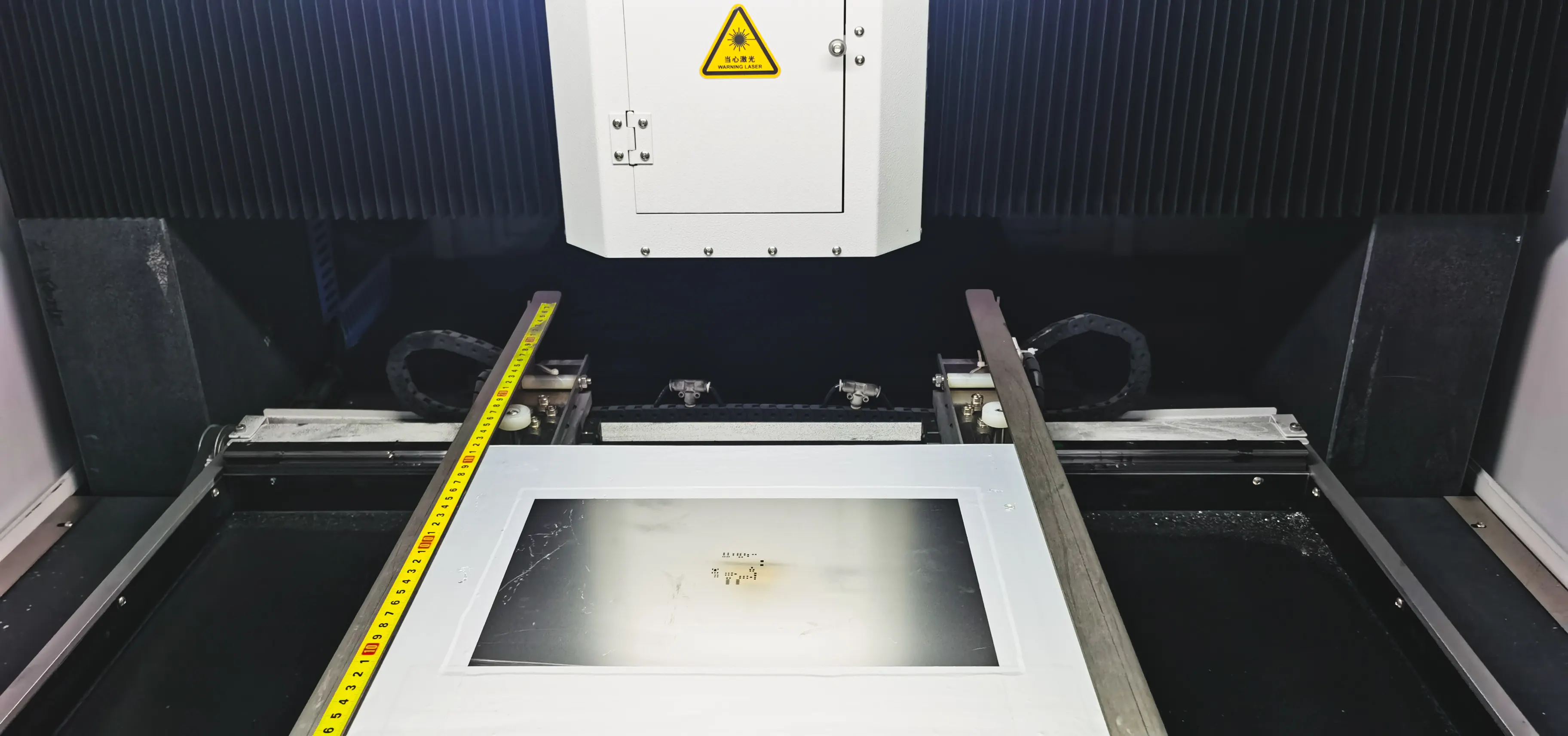 Stencil printing machine applying solder paste on PCB for SMT assembly