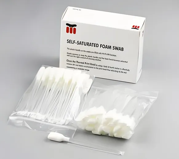 PCB cleaning tools including isopropyl alcohol, and swabs